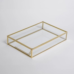 Boîte de rangement pour bijoux en verre transparent finition noire antique, accessoires pour la maison, boîte de rangement en verre, taille personnalisée - Product Image 2