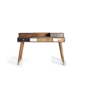Mesa Consola Moderna de Estilo Mid-Century, Ecológica y Duradera, con Cajones de Almacenamiento, Patas de Madera Sólida, Mueble para Sala de Estar - Product Image 3