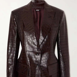 Chaqueta de Cuero Genuino para Mujer, Comprar en Línea en Australia, Estilo Italiano, Chaqueta de Cuero de Búfalo a la Moda - Product Image 1