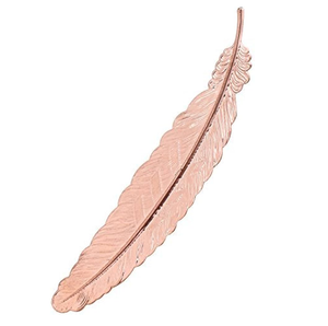 Nuevos Marcadores de Libros de Metal con Diseño de Hoja y Pluma, de Moda y Alta Demanda, en Oferta - Product Image 4