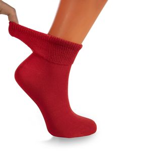 Chaussettes de cheville en coton non compressives pour femmes diabétiques, tailles de chaussures 9-11, lot de 3 paires - Product Image 5