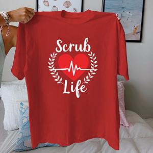 Scrub Life pure cotton women's <b>Tshirt</b> comfort fit - Product Image 5