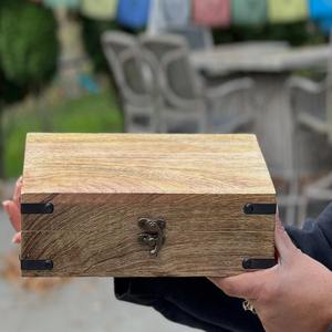 Caja de Madera de Mango Hecha a Mano, Caja de Recuerdos de Madera Tallada Antigua para Joyería, Precio al por Mayor, Cajas Decorativas de Almacenamiento - Product Image 2