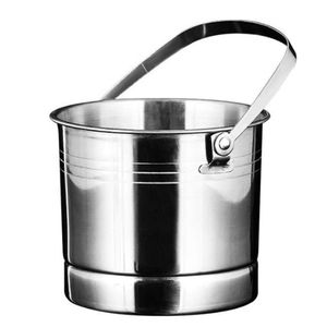Seau à glace en acier inoxydable avec poignée, facile à transporter, léger, étanche, durable, seau à vin en métal pour les fournitures de bar - Product Image 1