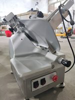 Trancheuse à viande congelée électrique automatique en acier inoxydable 220V, microtome pour restaurant et magasin d'alimentation, état neuf, moteur inclus