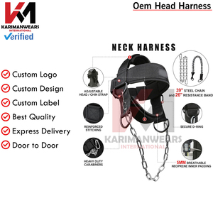 Heavy Duty Head <b>Harness</b> Men Women Gym Neck Strength Trainer Weightlifting Support Workout OEM Supplier - Product Image 3