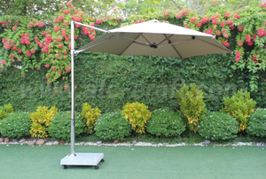 Sombrilla de Patio Moderna Resistente a la Intemperie, de Aluminio, con Poste de Acero Inoxidable para Uso en Exteriores - Product Image 5