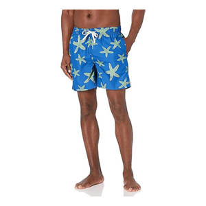 Shorts Deportivos de Verano para Hombre, Secado Rápido, para Playa, con Rayas Finas, 100% Poliéster, Cintura Media, Impermeables - Product Image 1