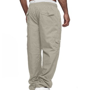 Custom <b>Men</b> Cargo <b>Trousers</b> Wholesale Multi Pocket Workwear Casual Pants <b>Elastic</b> <b>Waist</b> OEM ODM Private Label Garment Supplier - Product Image 3