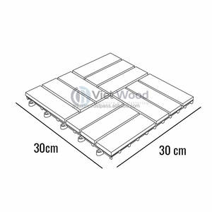 Carreaux de sol à emboîtement en bois d'acacia imperméable pour une utilisation intérieure et extérieure - Product Image 4