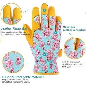 Gants de jardinage unisexes en cuir, compatibles écran tactile, imperméables, imprimés, pour l'hiver, pour creuser, planter, désherber, travailler la terre et les travaux du bricolage - Product Image 2