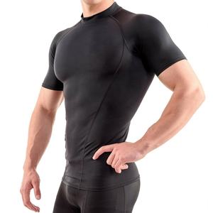 Chemise de compression de course à pied de haute qualité T-shirt de gymnastique musculaire à col rond Logo personnalisé Sports logo personnalisé T-shirts de compression pour hommes - Product Image 2