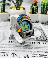 Montre numérique unisexe de luxe, style Hip Hop Bling, avec design Dragon Iced Out et diamants Moissanite colorés, pièce de déclaration