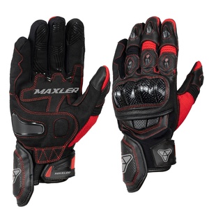 Unisex Genuine White Leather Short Windproof Motorcycle <b>Gloves</b> Black Racing Motorbike Grip Protective Summer Outdoor Skiing - Product Image 1