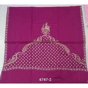 Ladies Kashmiri Hand-Needle(SOZNI) Work Border Design Semi <b>Pashmina</b> <b>Shawls</b> - Product Image 1
