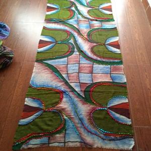 Écharpe de luxe brodée à la main, douce, respirante, élégante, toutes saisons, châle enveloppant avec extensibilité quadridirectionnelle et coupe-vent pour femme - Product Image 3