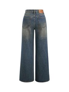 ODM/OEM pantalon en jean décontracté confortable pour femmes personnalisé Streetwear respirant avec larmes lavées à la décoloration quantité minimale de commande bas accepté pour l'été - Product Image 3