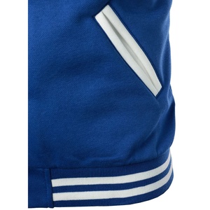 2024 Men's Plain Denim Varsity Jacket with Custom Logo Vintage Style Regular Fit Eco-Friendly Wholesale Fashion Trend for Men - Product Image 5