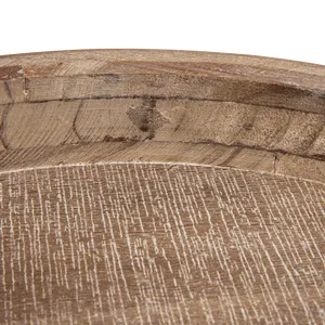 Plateau en métal moderne pour hôtels et restaurants haut de gamme, plateau de service rond en bois écologique, fait main, style américain - Product Image 6