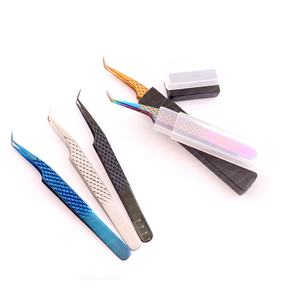 Meilleurs outils Pince à cils semi-incurvée en acier inoxydable de marque privée personnalisée Pointe pointue emballée dans une pochette d'une pièce - Product Image 4