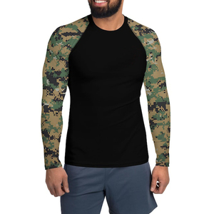 Sublimation Printed Breathable Rash Guard Stretchy Long Sleeve Compression Top Adults BJJ Martial Arts <b>Grappling</b> Fitness - Product Image 6