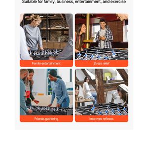 Tavolo da Calcio Balilla da Interno Resistente da 48 Pollici per Sala Giochi Domestica, Tavoli da Gioco Stile S - Product Image 5