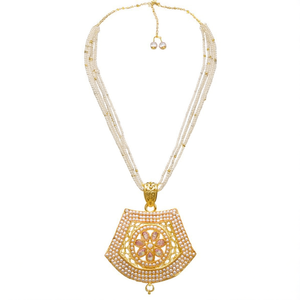 Conjunto de Collar con Perlas de Piedra POT - Joyería Fina - Product Image 1