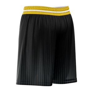 Shorts de basketball pour hommes, écologiques, blanc/noir, en mesh, coupe ajustée, haute qualité, respirants, séchage rapide, toutes tailles - Product Image 2