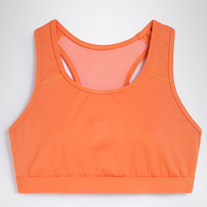 Sujetador deportivo de talla grande para mujer, con almohadillas, tirantes ajustables, malla transpirable, para gimnasio, yoga, fitness, entrenamiento, sin costuras en la parte delantera - Product Image 1