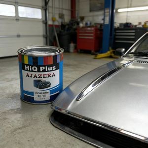 Hochdeckende <span class=keywords><strong>Autolack</strong></span> Automobilbeschichtung Sprühfarbe Grober Silber Acryl Witterungsbeständiger Autoreparaturlack - Product Image 4