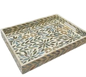 ถาดไม้ม็อบแบบฝังมุกลายโบราณถาดไม้ม็อบทำมือดีไซน์คลาสสิก - Product Image 3