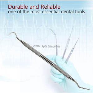 Dental Tartar Scraper Tool Double Ended Explorer Probe #5 <b>Plaque</b> <b>Remover</b> Stainless Steel Reusable Manual CE Certified <b>Tooth</b> Pick - Product Image 4
