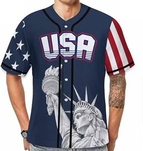 Maillot de baseball imprimé style 2026, très populaire, design personnalisé, manches courtes, deux boutons, qualité supérieure - Product Image 4