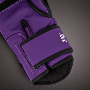 Guantes de Boxeo Personalizados de PU Morado con Cierre de Velcro en la Muñeca, Guantes Unisex para Artes Marciales - Product Image 4