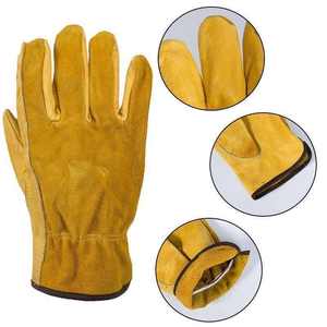Gants de travail de sécurité mécaniques unisexes en cuir de vachette suédé haute visibilité, personnalisables avec logo, vente en gros 2026, Bruxelles - Product Image 4