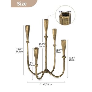 New Arrival American Vintage Multi-Head Decorative Candle <b>Stand</b> Cast Iron Candle Holder - Product Image 1