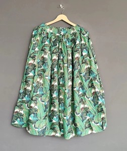 Beautiful Handmade Printed <b>Skirt</b> <b>Boho</b> Maxi Cotton Leaf Design <b>Skirt</b> - Product Image 3