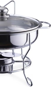 หม้อสต็อกสแตนเลสอย่างดี พร้อมฝาแก้วนิรภัย อเนกประสงค์ ใช้สำหรับอุ่นอาหารบุฟเฟ่ต์และเสิร์ฟอาหารสำหรับงานจัดเลี้ยง - Product Image 6