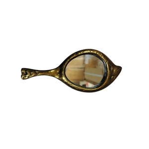 Vintage Handheld <b>Makeup</b> <b>Mirror</b> <b>with</b> Ornate Embossed Floral Design Princess Style Portable Vanity <b>Mirror</b> and Home Decor - Product Image 2