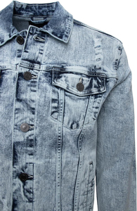 Wholesale High Quality Custom <b>Men</b> Denim <b>Jacket</b> Spring 100% Cotton <b>Long</b> Sleeve Single Button Breathable High Street Style - Product Image 5