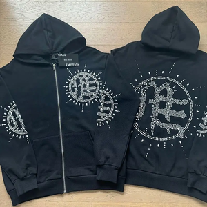 Sudadera con Capucha y Pedrería Mixed Emotion, Pantalones Largos Casuales Mixed Emotion - Product Image 2