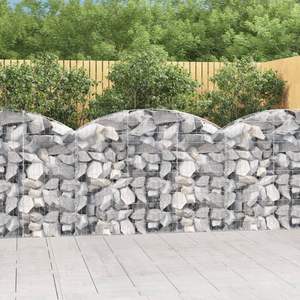 Canasta de Gabión Grande y Resistente de Hierro Galvanizado Plateado, Macetas y Jardineras Duraderas - Product Image 1