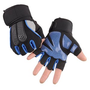 Real Quality Prime Leather Soft Fingerless <b>Gloves</b> for <b>Weight</b> <b>Training</b> Cycling Bike Wheelchair Gym Etc. Medium Size your own logo - Product Image 4