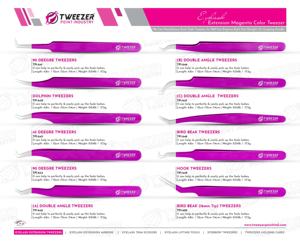 Pinzas para Injerto de pestañas con logotipo personalizado, pinzas japonesas de agarre de diamante de acero inoxidable con espejo y tijera - Product Image 6