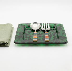Assiette de luxe en résine écaille de tortue, assiette décorative faite à la main, assiette de service moderne, plat de service rond, assiette à dessert - Product Image 4