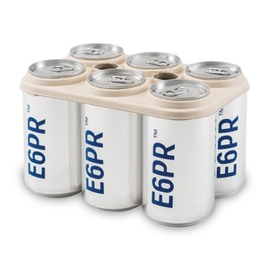 Nouvel Arrivage : Anneaux porte-canettes biodégradables en pâte à papier écologique pour un transport durable et facile des boissons - Product Image 1