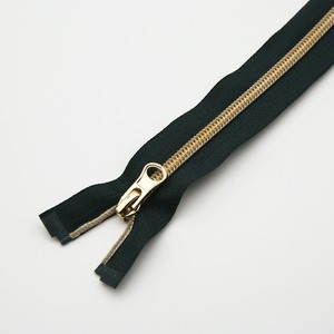 Fermeture éclair spéciale en nylon à dents dorées de 80 cm pour veste - Product Image 5
