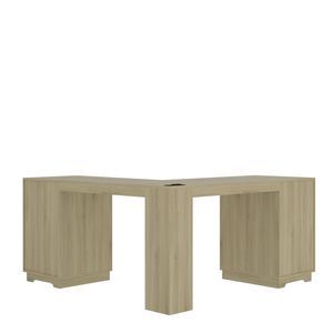 Escritorio de Estudio Moderno en Forma de L con Cajones y Estantería para Libros, Ideal para Oficina en Casa - Product Image 6