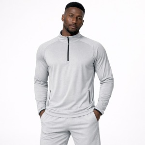 Custom Men Activewear Breathable 100% Cotton Summer Hoodie and Shorts Set Long Sleeve <b>Zip</b> Gym Tracksuit Jogging Outfit OEM - Product Image 3