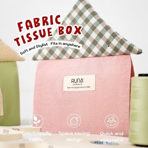 Boîte à mouchoirs de style minimaliste, tissu 100% coton, naturel, écologique, décoration et accessoires pour la maison, durable et pratique - Product Image 1